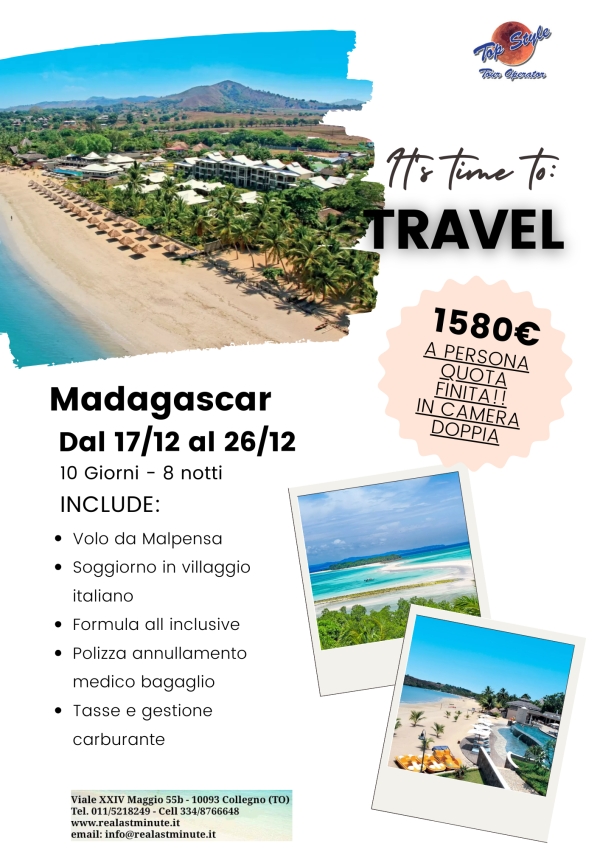 OFFERTA VIAGGIO MADAGASCAR DAL 17/12 AL 26/12